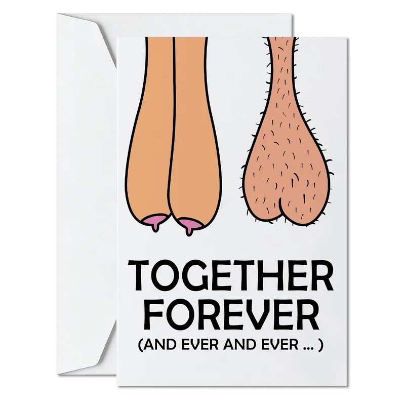 Together Forever Card: Hairy Legs Humor for Your People