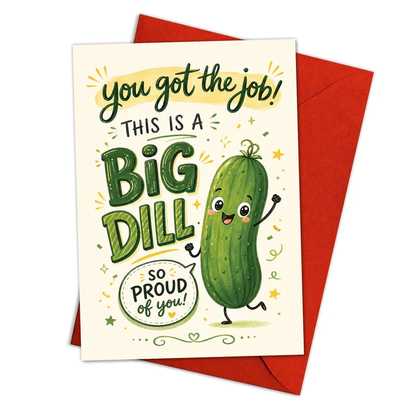 Big Dill Pickle Card for a Brand-New Job Win