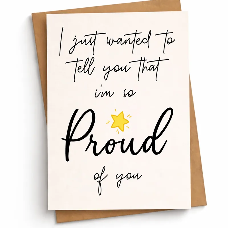 Minimal Script Typography Star Card for Someone You Admire