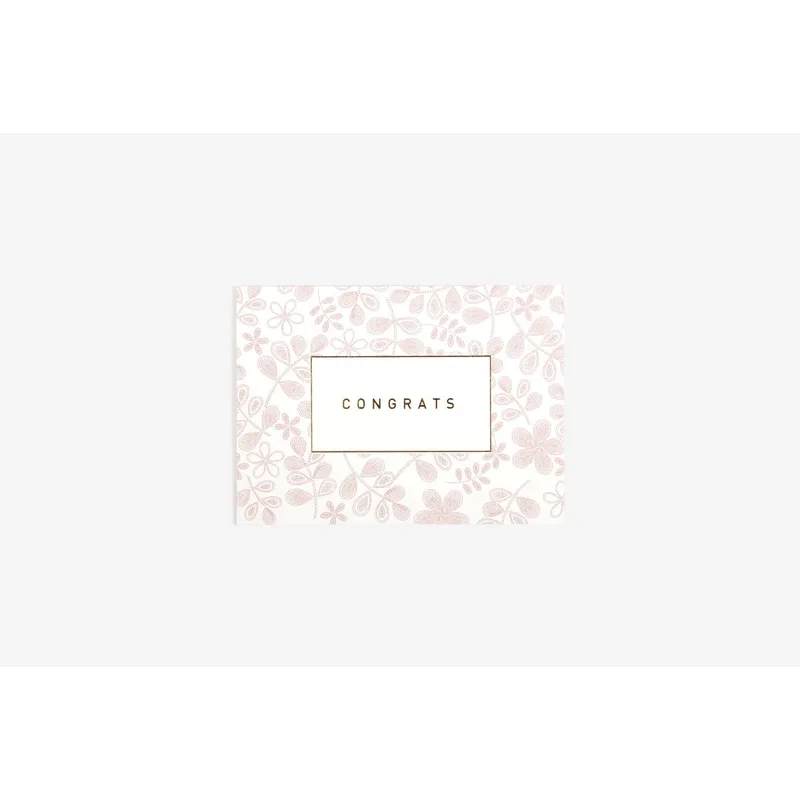 Pink Floral Pattern Card for Celebrating Big Wins
