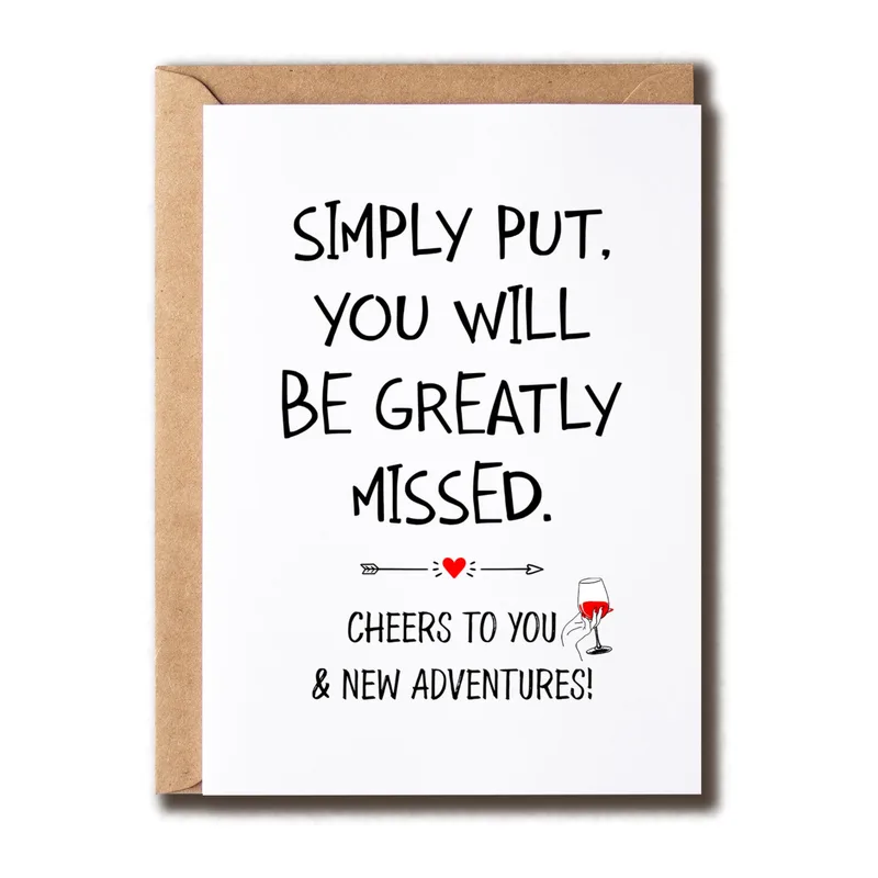 Cheers to New Adventures Card: A Farewell That Makes Them Laugh