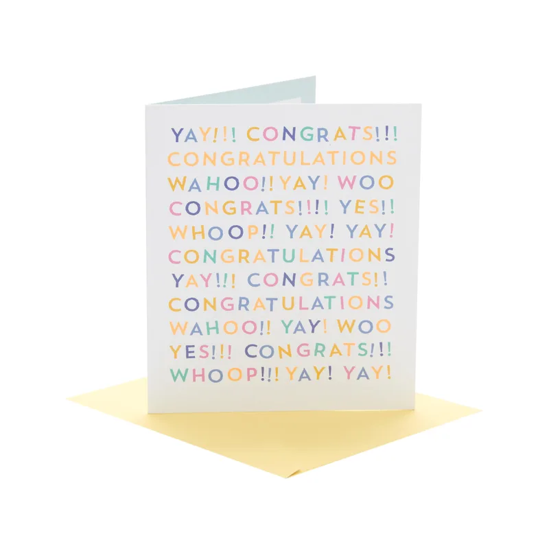 Yay Congrats Card for Big Wins and New Starts