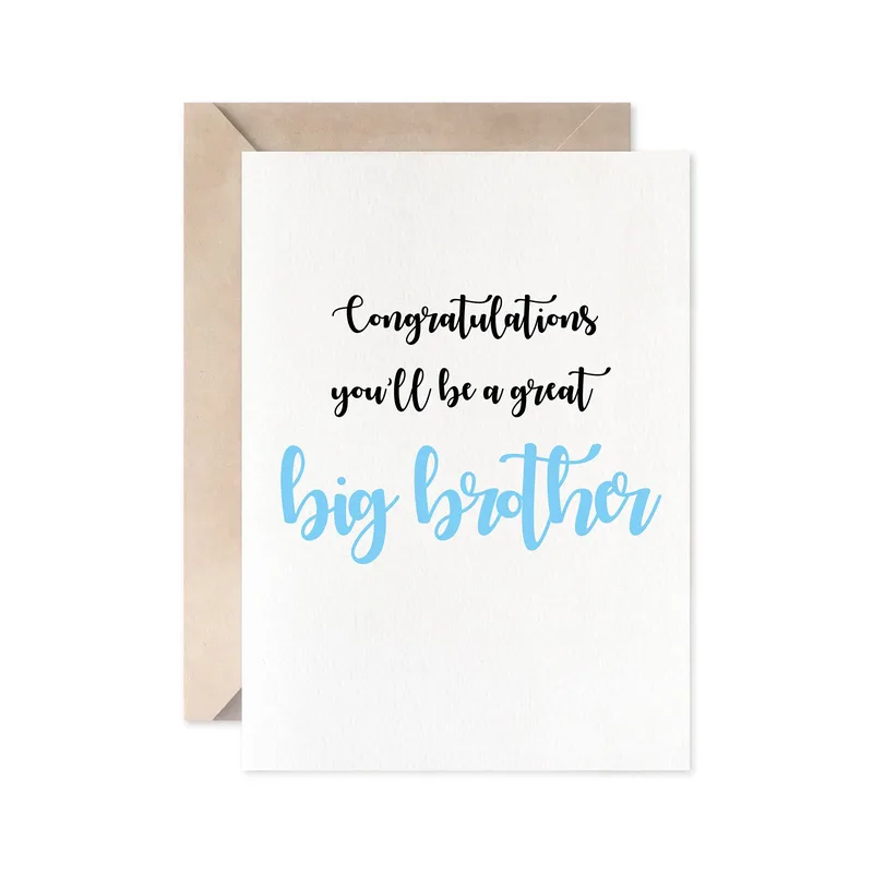 Congratulations you'll Card for New Big Brother Announcement