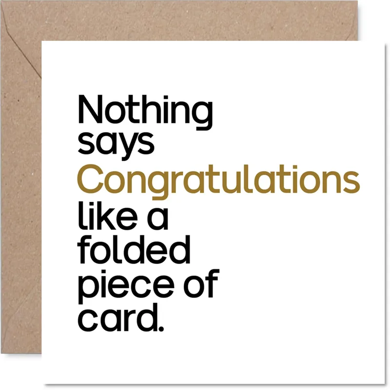 Congratulations Funny Card for the Sarcasm-Loving Celebrant