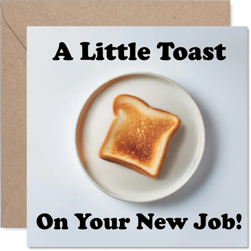 Toast Slice Photo Card for a New Job Celebration