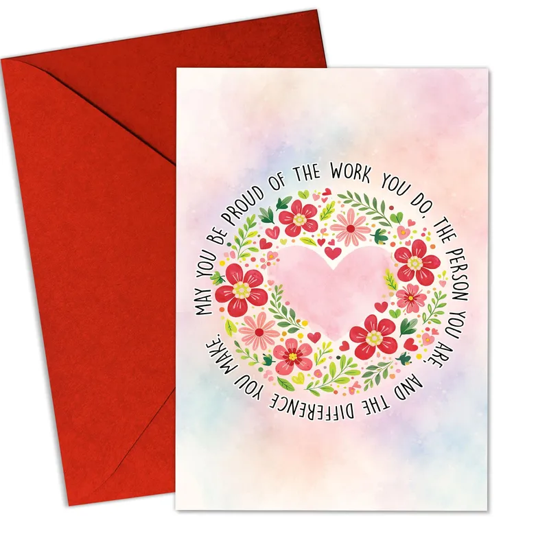 Floral Heart Card for Someone Who Needs a Boost of Confidence