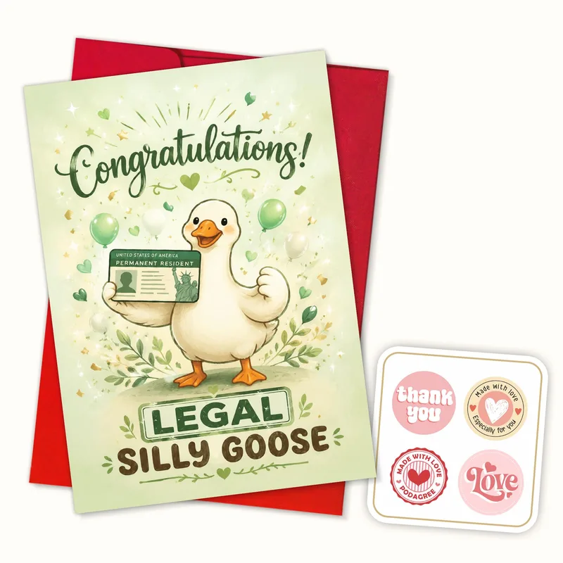 Legal Silly Goose Card – Greeting Card in natural