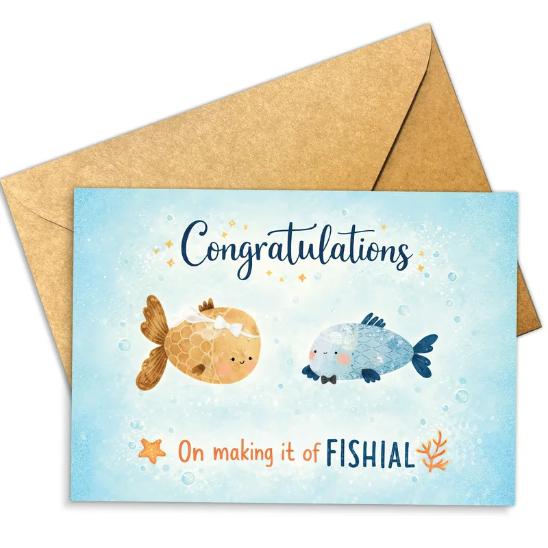 Wedding Fish Card for a Punny Nuptial Greeting