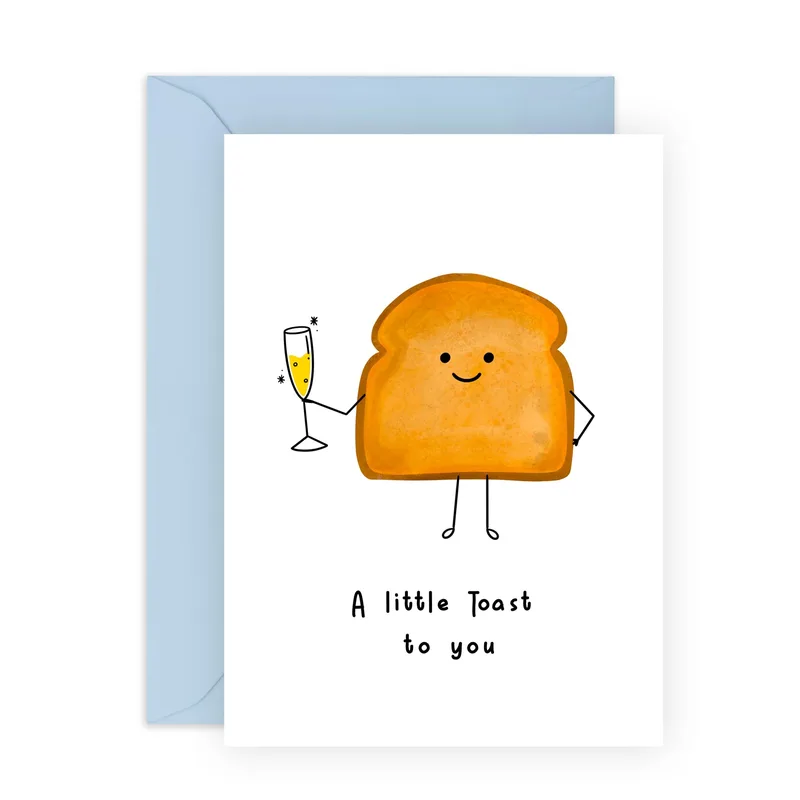 Orange Toast Champagne Congratulations Card for Celebrations