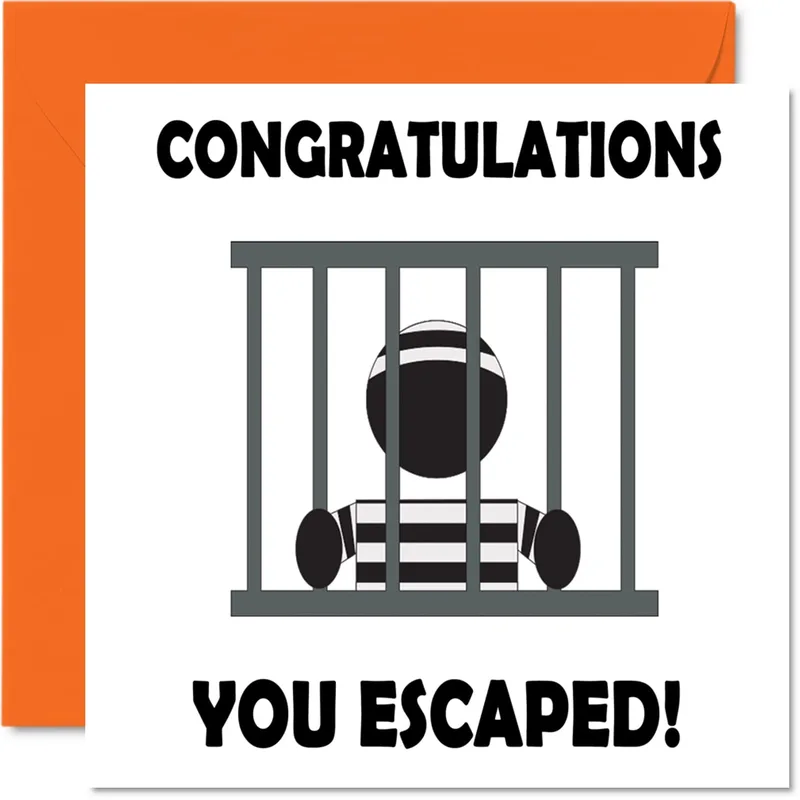 Cell Orange Border Farewell Card for a New Job Escape