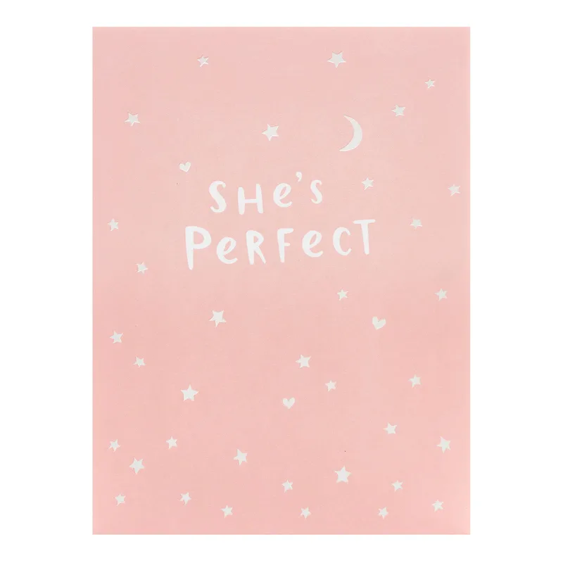 Plain Stars Card New Baby Card Celebrating a New Girl