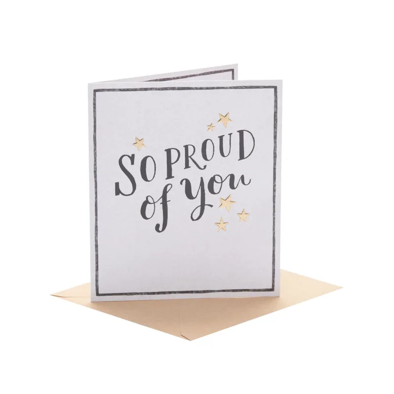 Card Gold Stars Congratulations Card: So Proud of You Design
