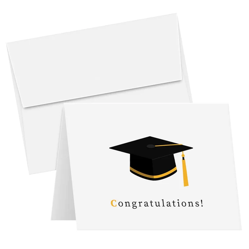 Cap Gold Tassel Congratulations Card for Graduation Celebrations