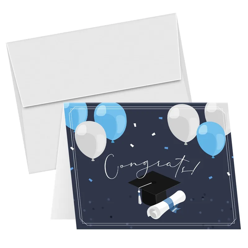 Balloons Grad Cap Congratulations Card for the Class of 2026