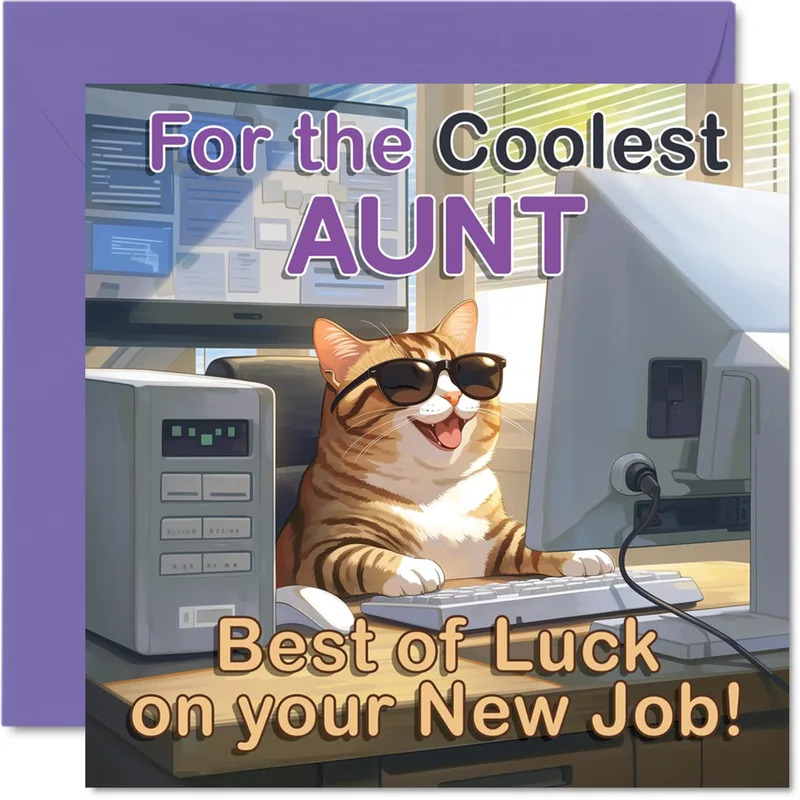 For the Coolest Aunt Card for a New Job