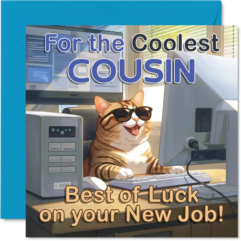 For the Coolest Cousin Card: Orange Cat