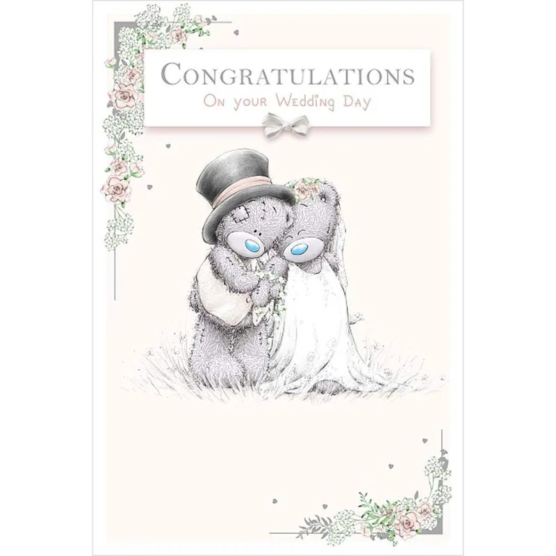 Bears in Wedding Attire Card for a Tender Nuptial Greeting