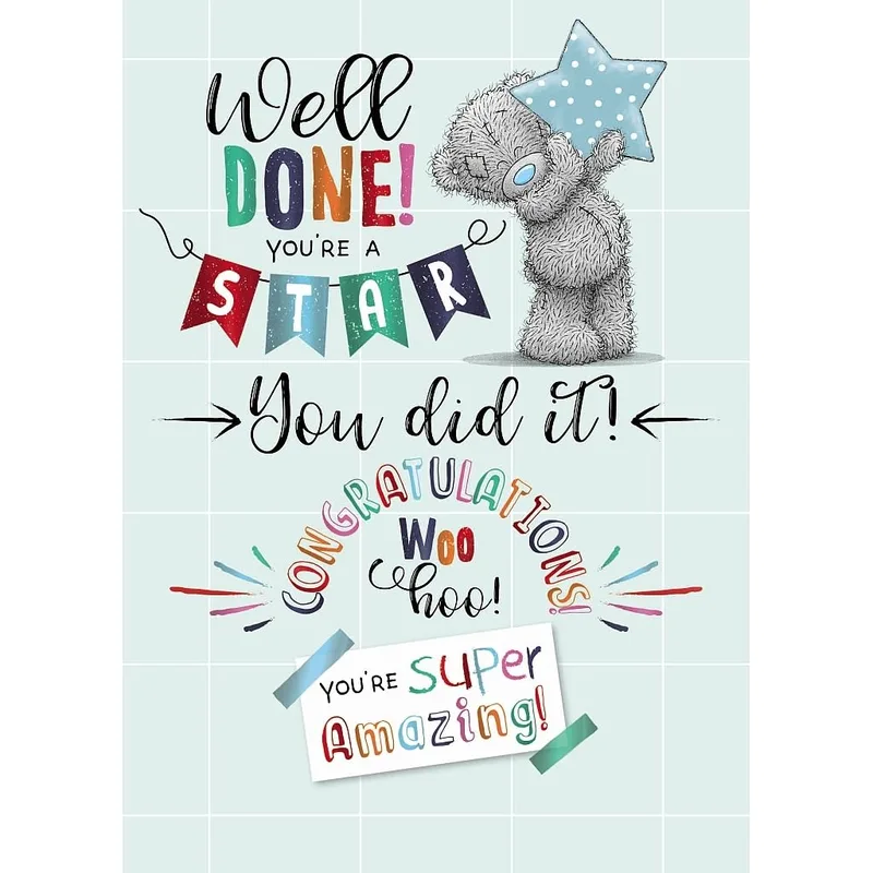 Bear Star Hat Congratulations Card for Your Big Achievement