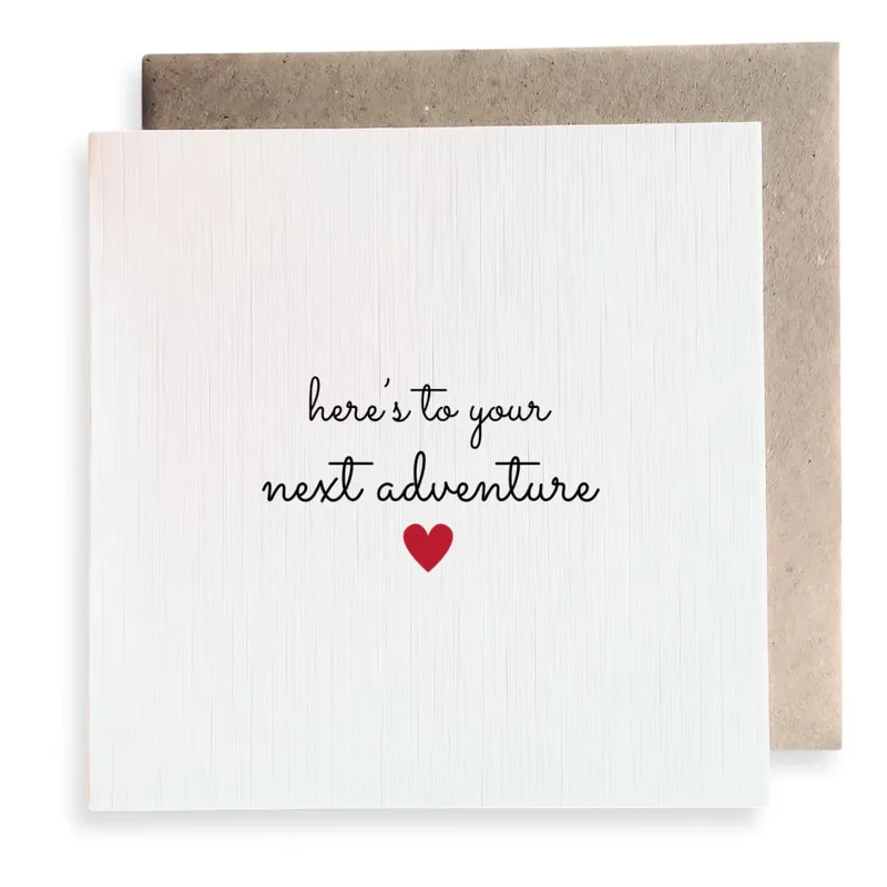 Plain White Textured Farewell Card for New Job or Travel