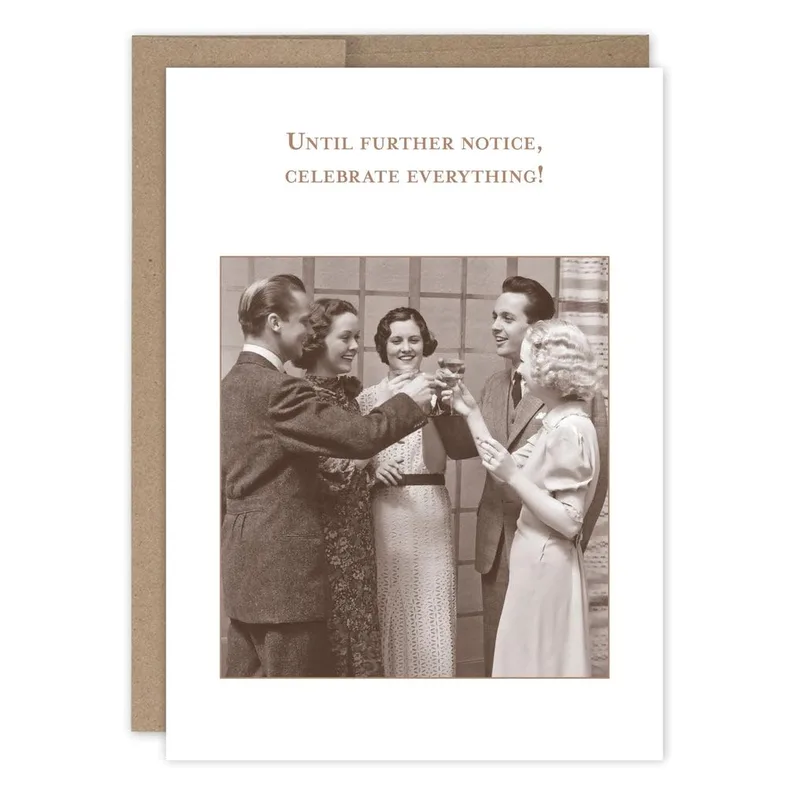 Vintage Toast Photo Congratulations Card: Celebrate Everything