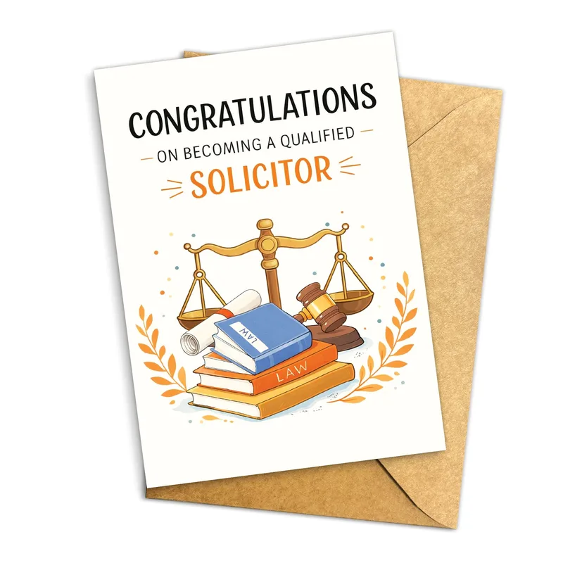 Scales Books Congratulations Card for New Solicitors