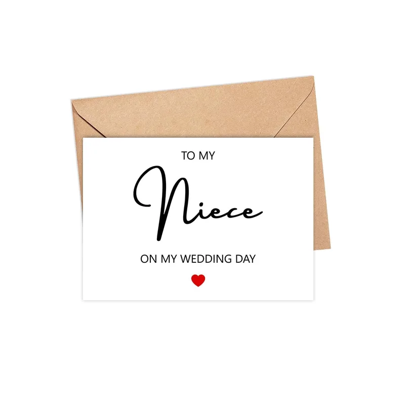 Script Niece Wedding Note Card for a Special Relative