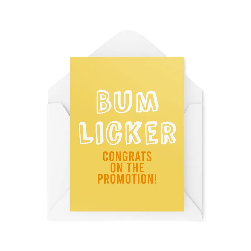 Yellow Bold Lettering Congratulations Card for New Job Banter