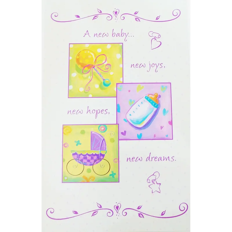 Baby Icons Frames New Baby Card Celebrating New Joys and Dreams