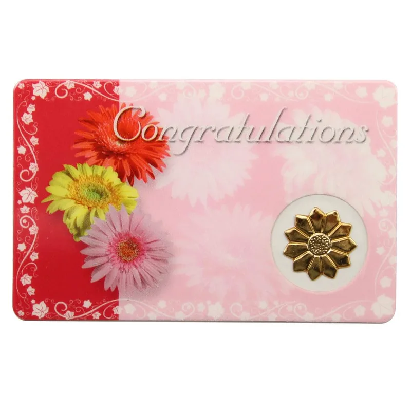 Gerbera Flowers Red Congratulations Card Celebrating New Jobs and Wins