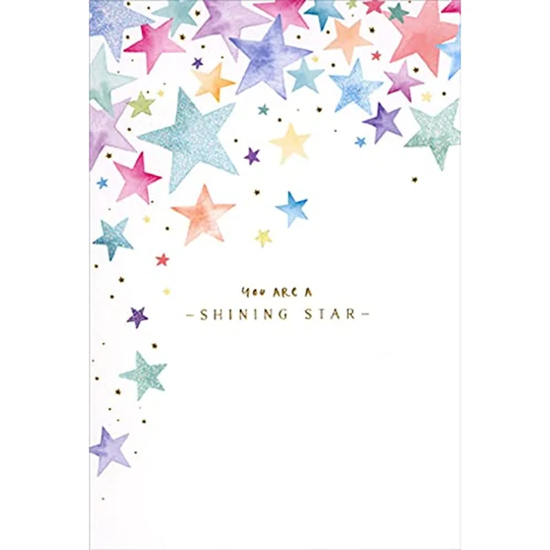 Stars Confetti Border Encouragement Card Celebrating Your Shine