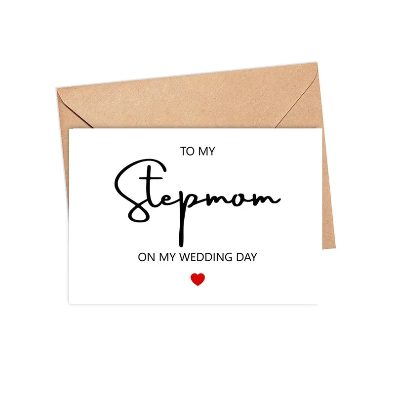 Stepmom Minimal Card Wedding Card for Her Big Day