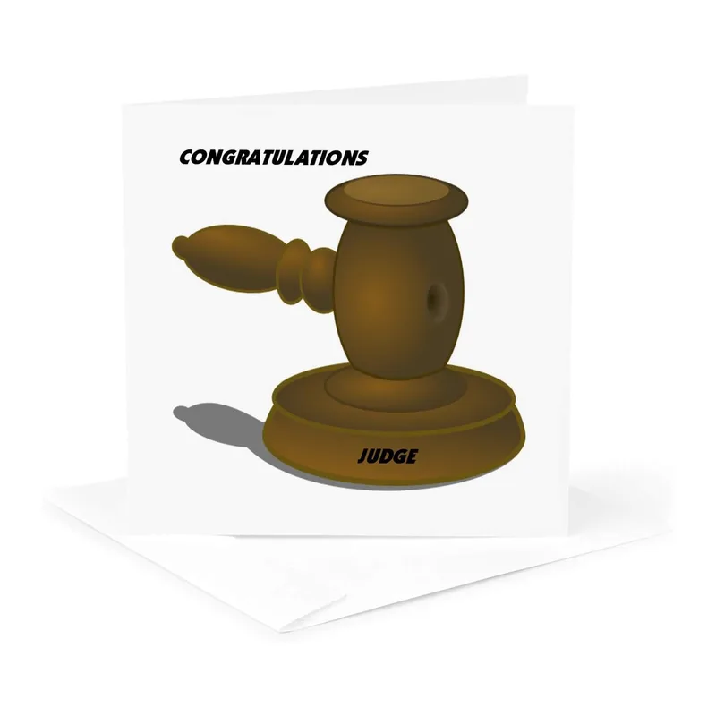 Judge Gavel Icon Congratulations Card for New Judicial Role