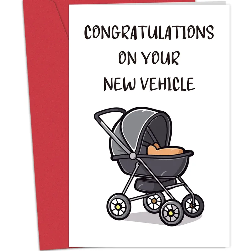 Congratulations on Your New Vehicle Card for New Parents
