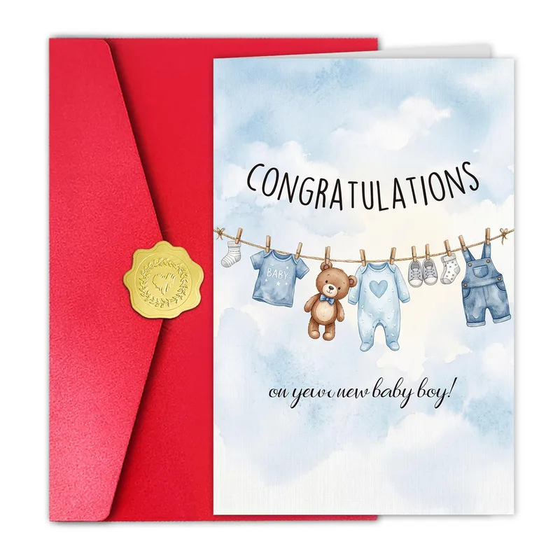 Congratulations on Your New Baby Boy Card for New Parents