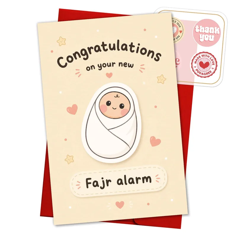 Congratulations on your New Fajr Card for the sleep-deprived parent