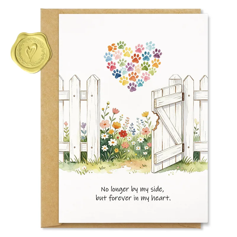 Dog Memorial Card: A Gate Left Open for Memories