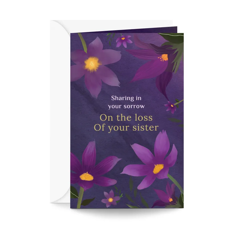 Sharing in Your Sorrow Card for Loss of a Sister
