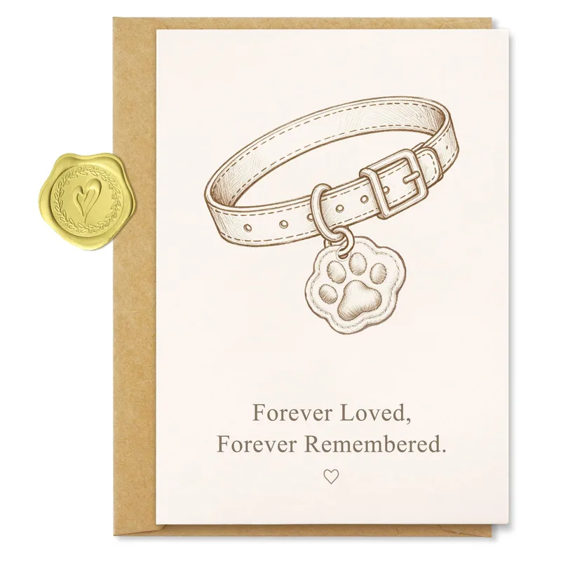 Dog Memorial Card: A Sympathy Design for Lost Pet Lovers