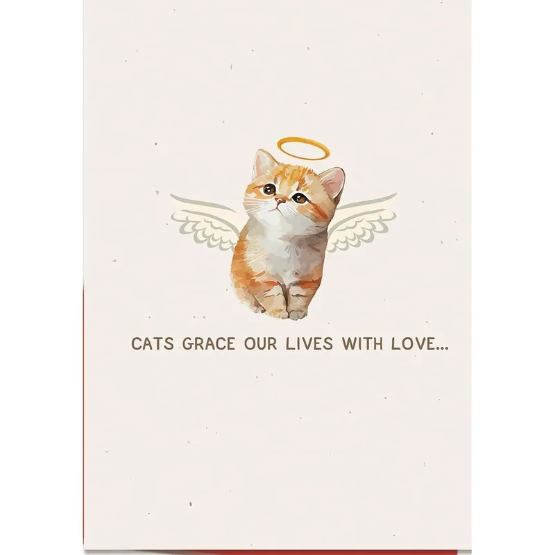 Pet Loss Sympathy Card: A Kitten Angel for Grieving Cat Lovers