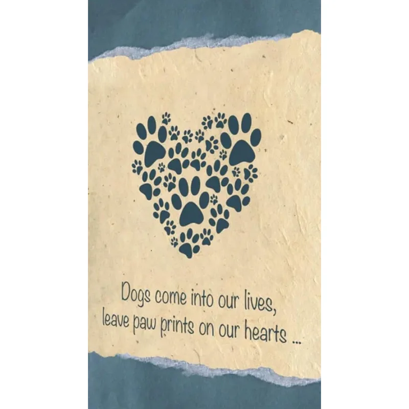 Dog Loss Sympathy Card: Paw Prints on Our Hearts