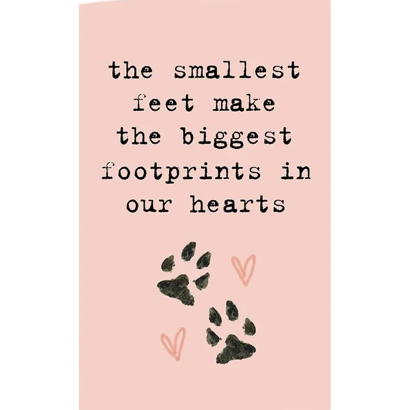 Paw Prints in Our Hearts Card for Your Pet Loss