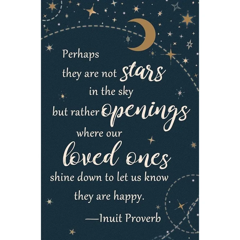 Loved One Remembrance Card with a Night Sky Quote