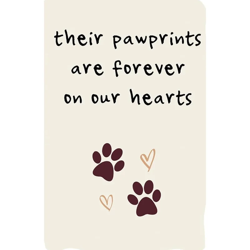 Pawprints on Our Hearts Card for Pet Loss Sympathy