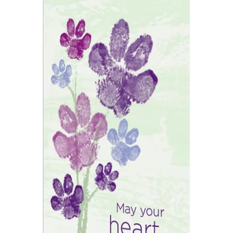 Paw Print Sympathy Card for Pet Loss Friends