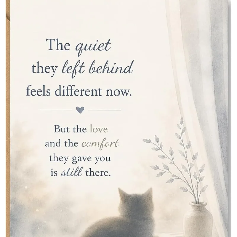Cat Loss Sympathy Card: Gentle Words for a Quiet Home