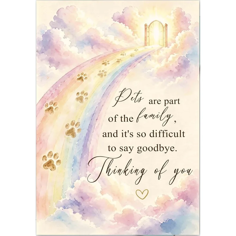 Pet Memorial Card: A Rainbow Bridge Sympathy Card