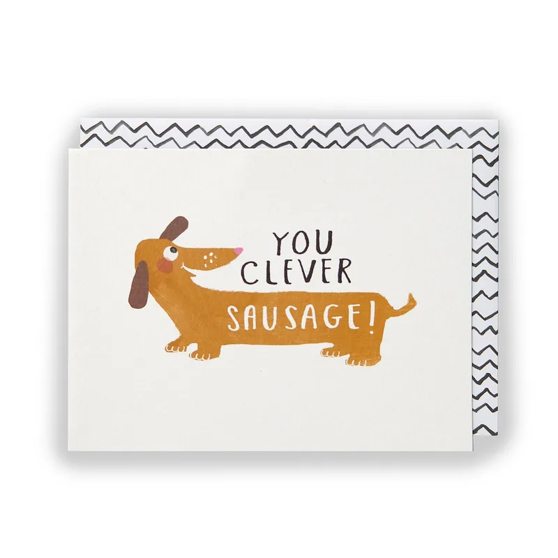 Clever Sausage Card: A Funny Thank You for Someone Smart