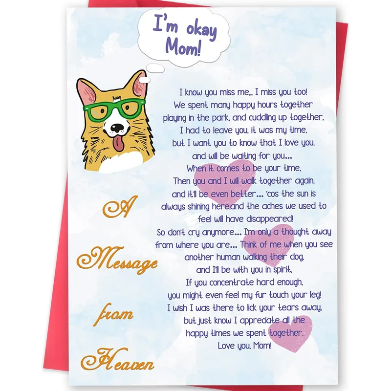 Message from Heaven Dog Card: A Sweet Note From Your Pup