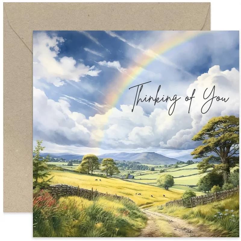 Rainbow Countryside Card for Thinking of You Moments