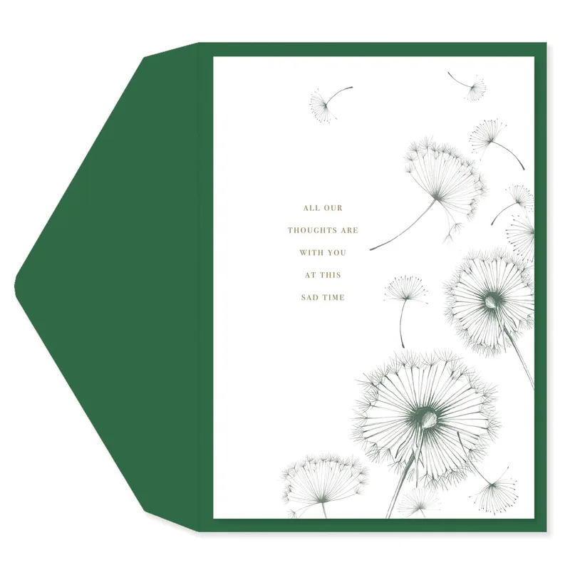 Thoughts Are with You Card – Greeting Card in black
